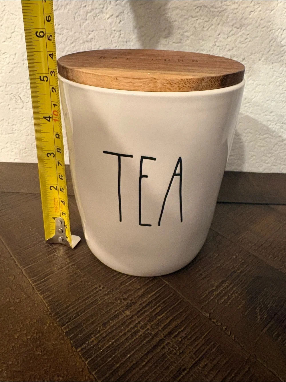 Rae Dunn White Ceramic Canister with Black Lettering